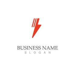thunderbolt logo vector illustration template