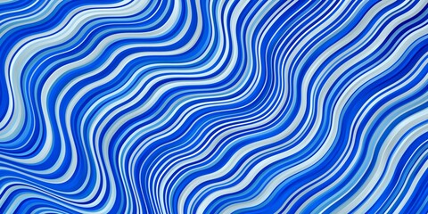 Light BLUE vector background with curved lines.