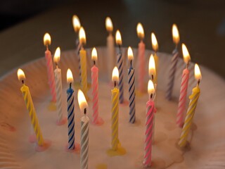 candles on a cake