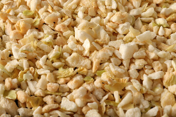 dried apple slices close up