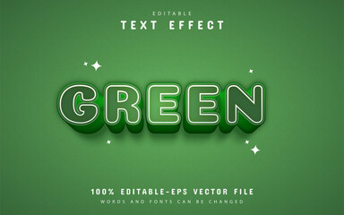 3d green text effect