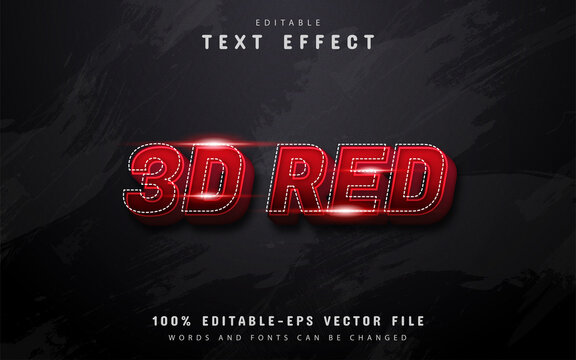3d Red Text Effect