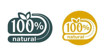 Hundred natural organic products badge