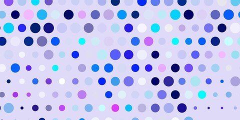 Light pink, blue vector background with bubbles.