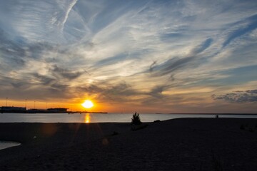 Naklejka na ściany i meble sunset at the beach