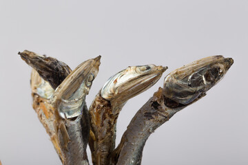 Dried broth anchovies used in Korean cuisine.