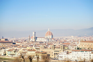 The view from Michelangelo Square or Piazzale Michelangelo - ミケランジェロ広場 から フィレンツェの眺め イタリア