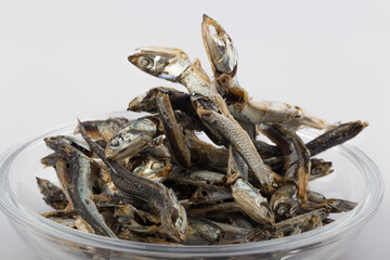 Dried broth anchovies used in Korean cuisine.