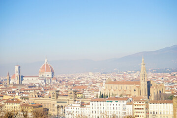 The view from Michelangelo Square or Piazzale Michelangelo - ミケランジェロ広場 から フィレンツェの眺め イタリア