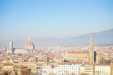 Deurstickers The view from Michelangelo Square or Piazzale Michelangelo - ミケランジェロ広場 から フィレンツェの眺め イタリア © Eric Akashi