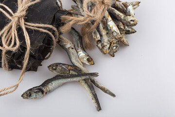 Dried broth anchovies used in Korean cuisine.