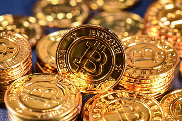 Finances argent bitcoin piece jeton valeur echange cryptomonnaie