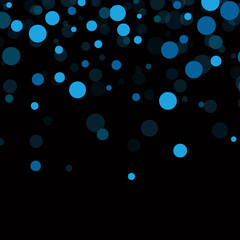 Blue bokeh lights on a black background. eps 10