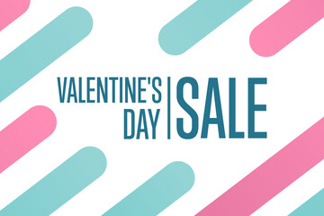 Valentine's Day. Holiday sale and special offer concept. Template for background, banner, card, poster with text inscription. Vector EPS10 illustration.