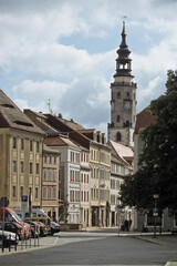 Obraz premium Altstadt von Goerlitz mit Blick zum Rathausturm