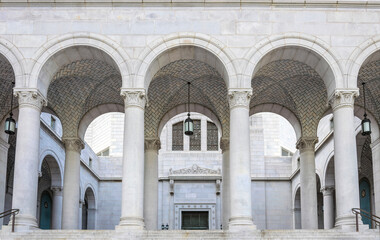 Los Angeles, California, USA - June 11 2017: Majestic public building of City Hall in Los Angeles, California. City administrative center in downtown of Los Angeles and the famous tourist attraction 