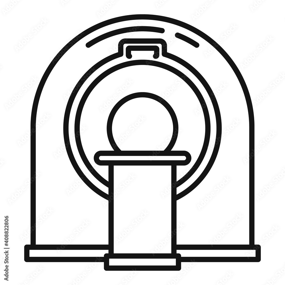 Poster circle magnetic resonance imaging icon. outline circle magnetic resonance imaging vector icon for we