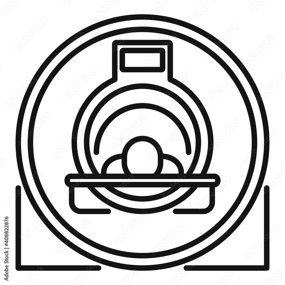 Poster man resonance imaging diagnostic icon. outline man resonance imaging diagnostic vector icon for web 