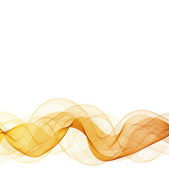 Abstract vector wave of golden color. eps 10