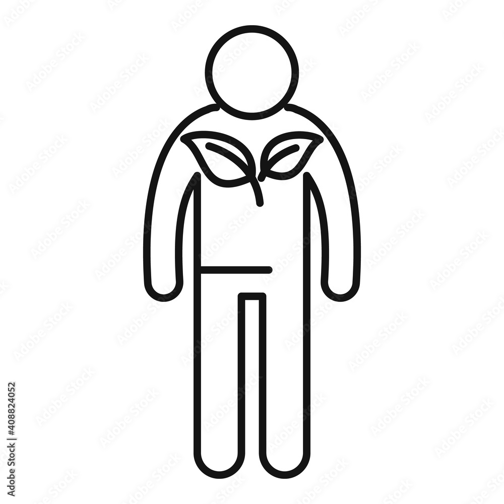 Aufkleber ecologist icon. outline ecologist vector icon for web design isolated on white background
