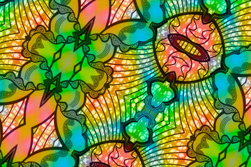 African fabric – Colorful and seamless pattern