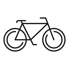 Eco bicycle icon. Outline eco bicycle vector icon for web design isolated on white background