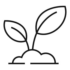 Eco ground plant icon. Outline eco ground plant vector icon for web design isolated on white background