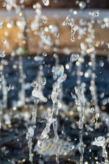 beautiful splashing fountain close-up