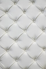 luxury seamless background texture close up white leather material with buttons on furniture