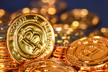 Finances argent bitcoin piece jeton valeur echange cryptomonnaie