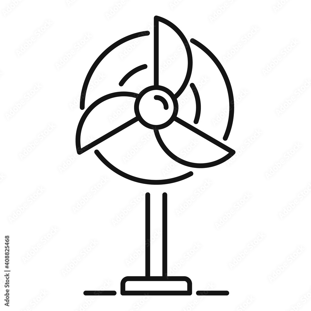 Poster power wind icon. outline power wind vector icon for web design isolated on white background