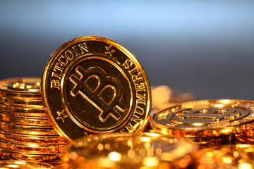 Finances argent bitcoin piece jeton valeur echange cryptomonnaie