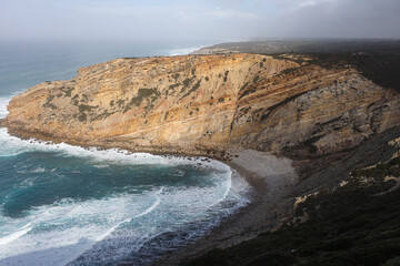 Beautiful coastal cliffs of the atlantic ocean. Nice view