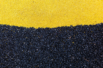 Outdoor running area. Rubber floorings. Rubber surface. Colored athletics field. Texture...