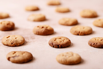 Fototapeta na wymiar Homemade cookies with hazelnuts