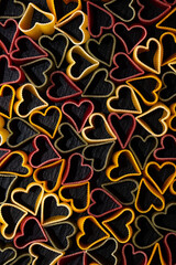 Cuoricini Italian pasta textured background