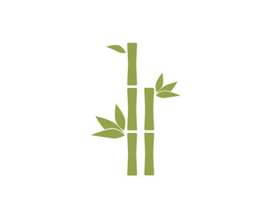 Flat vector icon of bamboo. Nature
