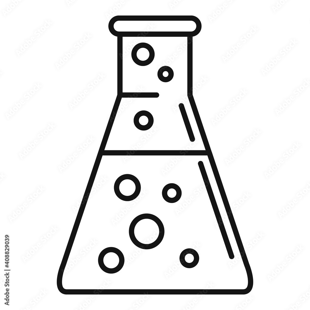 Poster biohazard potion flask icon. outline biohazard potion flask vector icon for web design isolated on w