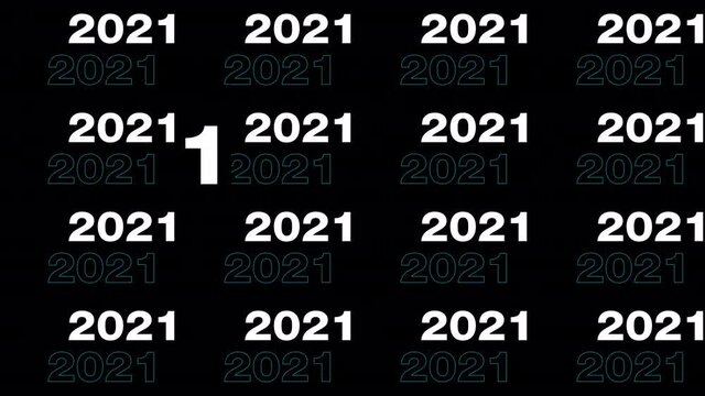 2021 number transition with alpha channel