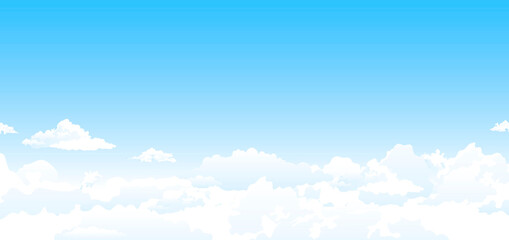 Blue sky and white clouds background.Heavenly background. White clouds in the blue sky. Abstract background with clouds on the blue sky 