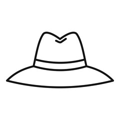 Investigator hat icon. Outline investigator hat vector icon for web design isolated on white background