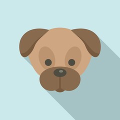 Dog icon. Flat illustration of dog vector icon for web design
