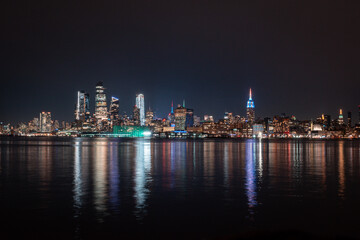 Fototapeta na wymiar Manhattan view at night - New York, 2018