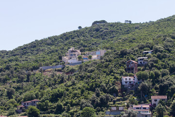 Fototapeta premium Montenegro Bay of Kotor view from the yacht