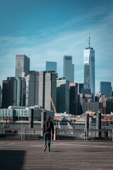 Fototapeta premium Manhattan view from Brooklyn - New York, 2018