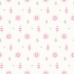 The tender floral seamless pattern with small details. Suitable for wallpaper, paper, fabric and others