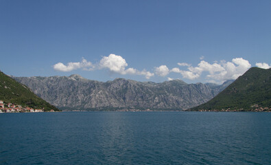 Montenegro Bay of Kotor view from the yacht