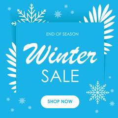 winter sale discount template background