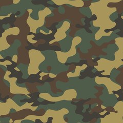 Fototapeta premium Camouflage army pattern seamless military background. Fashionable print.