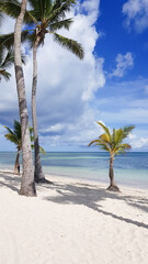 Punta Cana, Dominican Republic. December 2020. Beaches almost deserted due to lack of tourists due to the COVID-19 pandemic 